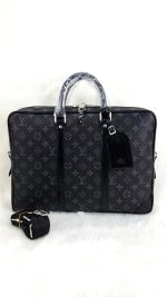 Louis Vuitton Porte Voyage Canvas Hakiki Deri Evrak ve Laptop Çantası - Görsel 2