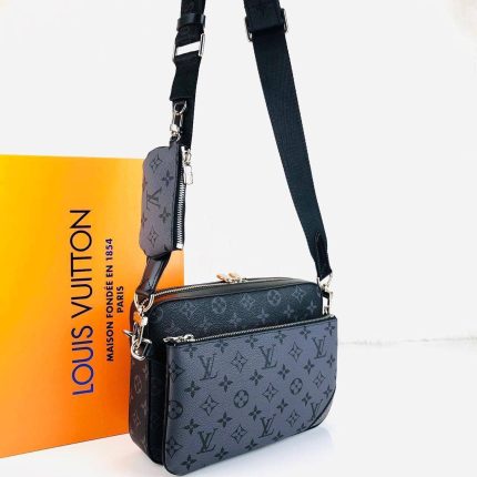 Louis Vuitton Trio Messenger hakiki deri postacı Erkek çanta