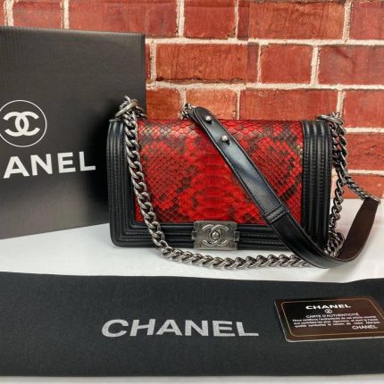 Chanel Boy Bag Python Medium Kadın Çanta