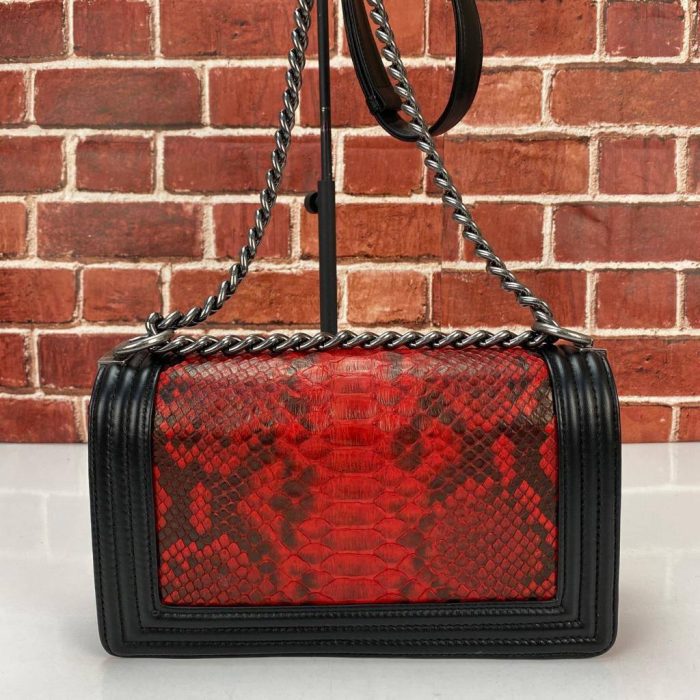 Chanel Boy Bag Python Medium Kadın Çanta - Görsel 3