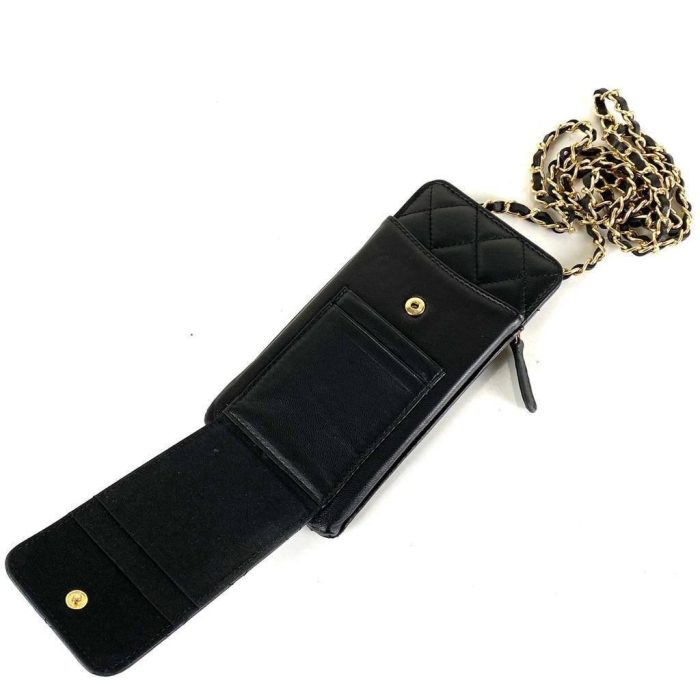 Chanel Compact Double Pouch With Chain Telefon Kılıfı ve Kartlık Çantası - Görsel 4