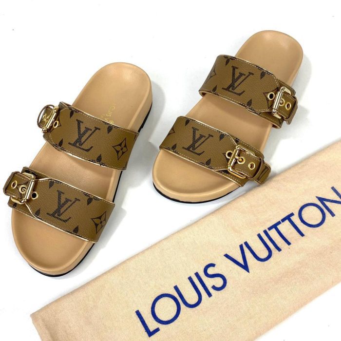 Louis Vuitton Bom Dia Flat Sandals Kadın Terlik - Görsel 2