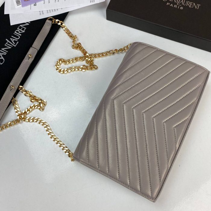 Yves Saint Laurent (YSL) Quilted Shoulder Bag Kadın Clutch - Görsel 2