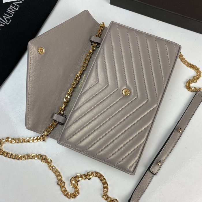 Yves Saint Laurent (YSL) Quilted Shoulder Bag Kadın Clutch - Görsel 3