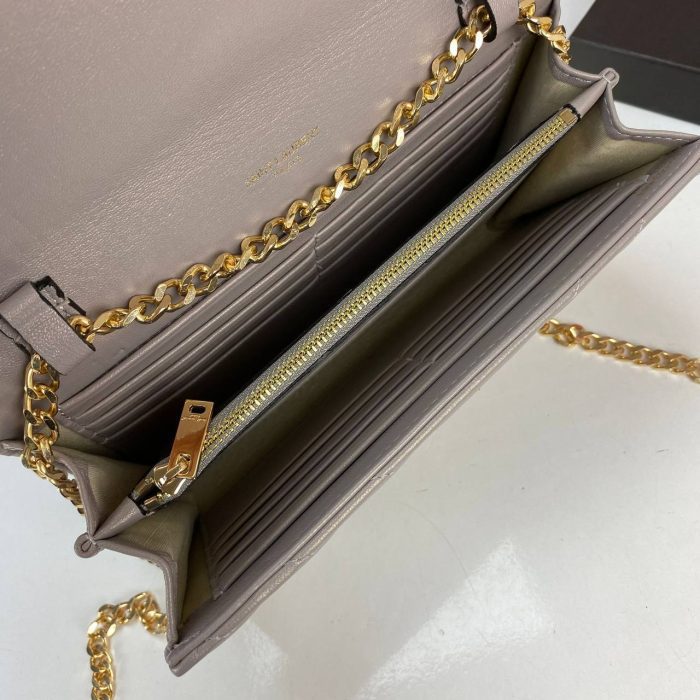 Yves Saint Laurent (YSL) Quilted Shoulder Bag Kadın Clutch - Görsel 4