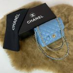 Chanel Mini Flap Bag 1,55 Mavi Kadın Çanta