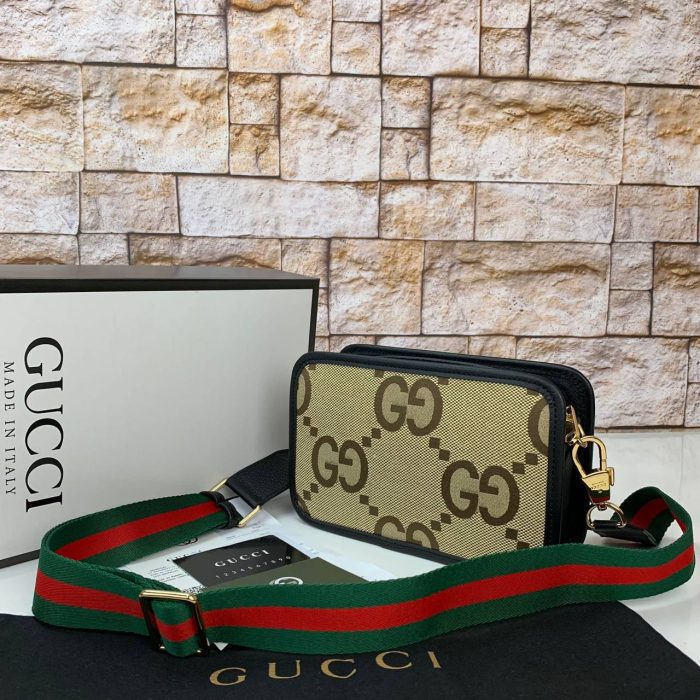Gucci Jumbo GG Mini Bag Hakiki Deri Postacı Çanta - Görsel 2