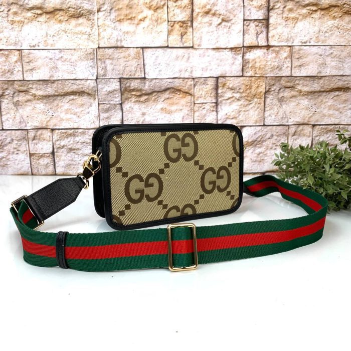 Gucci Jumbo GG Mini Bag Hakiki Deri Postacı Çanta - Görsel 5