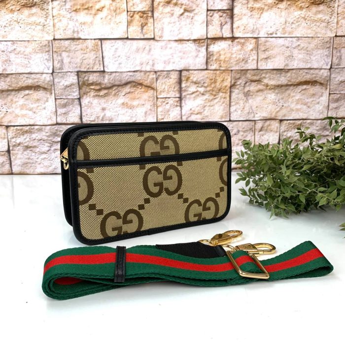 Gucci Jumbo GG Mini Bag Hakiki Deri Postacı Çanta - Görsel 4