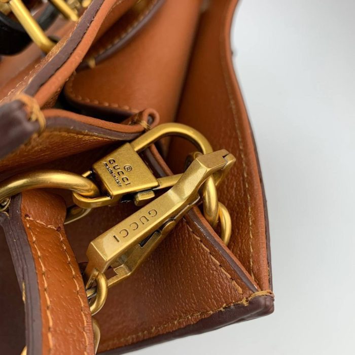 Gucci Diana Small Tote Bag Hakiki Deri Kadın Çanta - Görsel 10