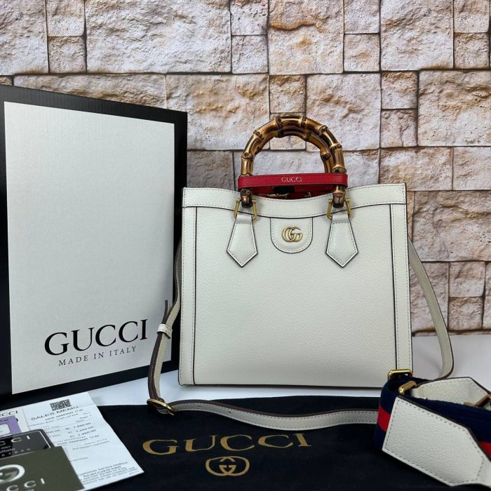 Gucci Diana Small Tote Bag Hakiki Deri Kadın Çanta - Görsel 16
