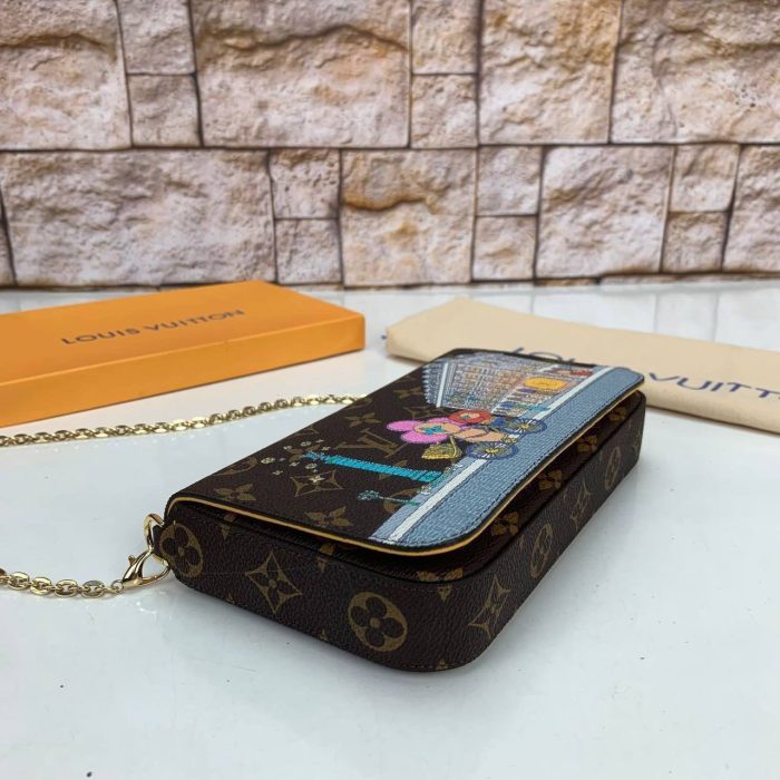 Louis Vuitton Felicie Pochette Vivienne Mascot Kadın Çanta - Görsel 3