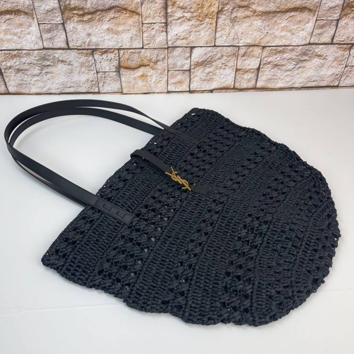 Yves Saint Laurent Panier Medium Crochet Raffia Bag Kadın Çanta - Görsel 2