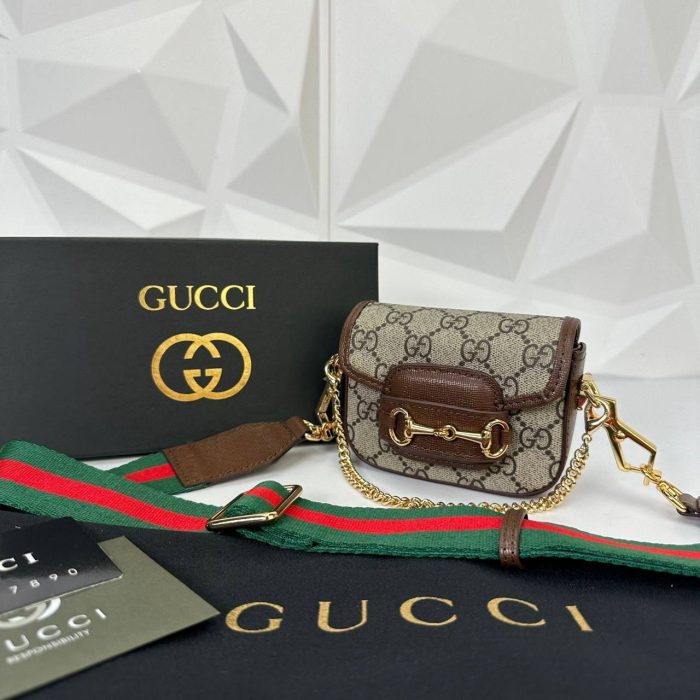 Gucci Horsebit 1955 Süper Mini Bag Supreme Messenger Bag - Görsel 11