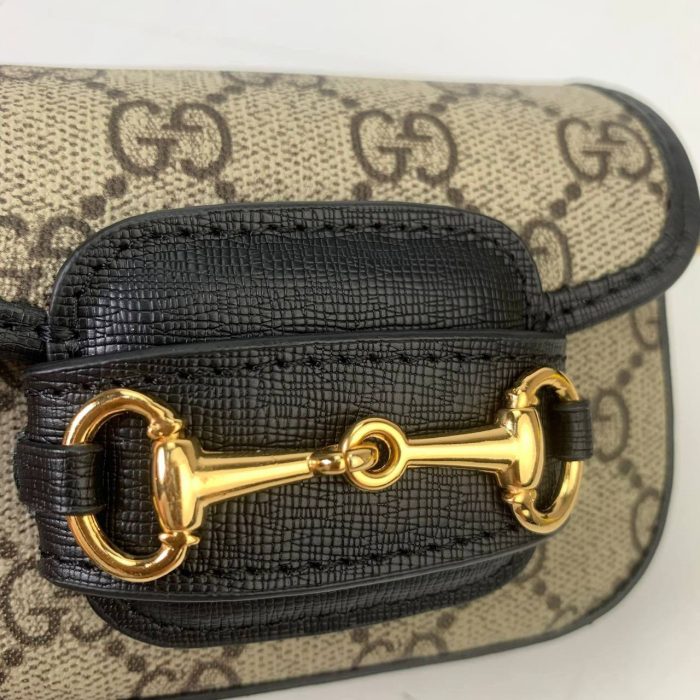 Gucci Horsebit 1955 Süper Mini Bag Supreme Messenger Bag - Görsel 12